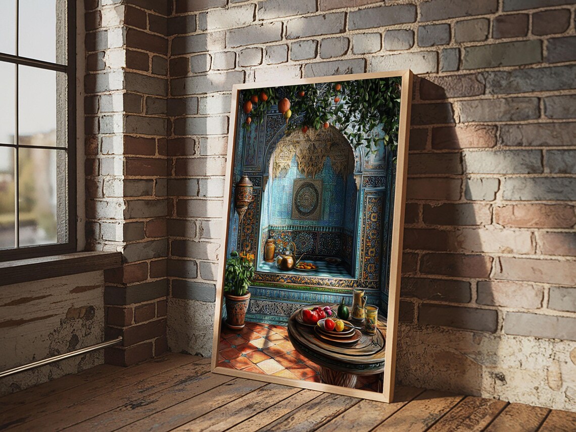 Moroccan Kitchen Still Life Art Print, Dining Room
