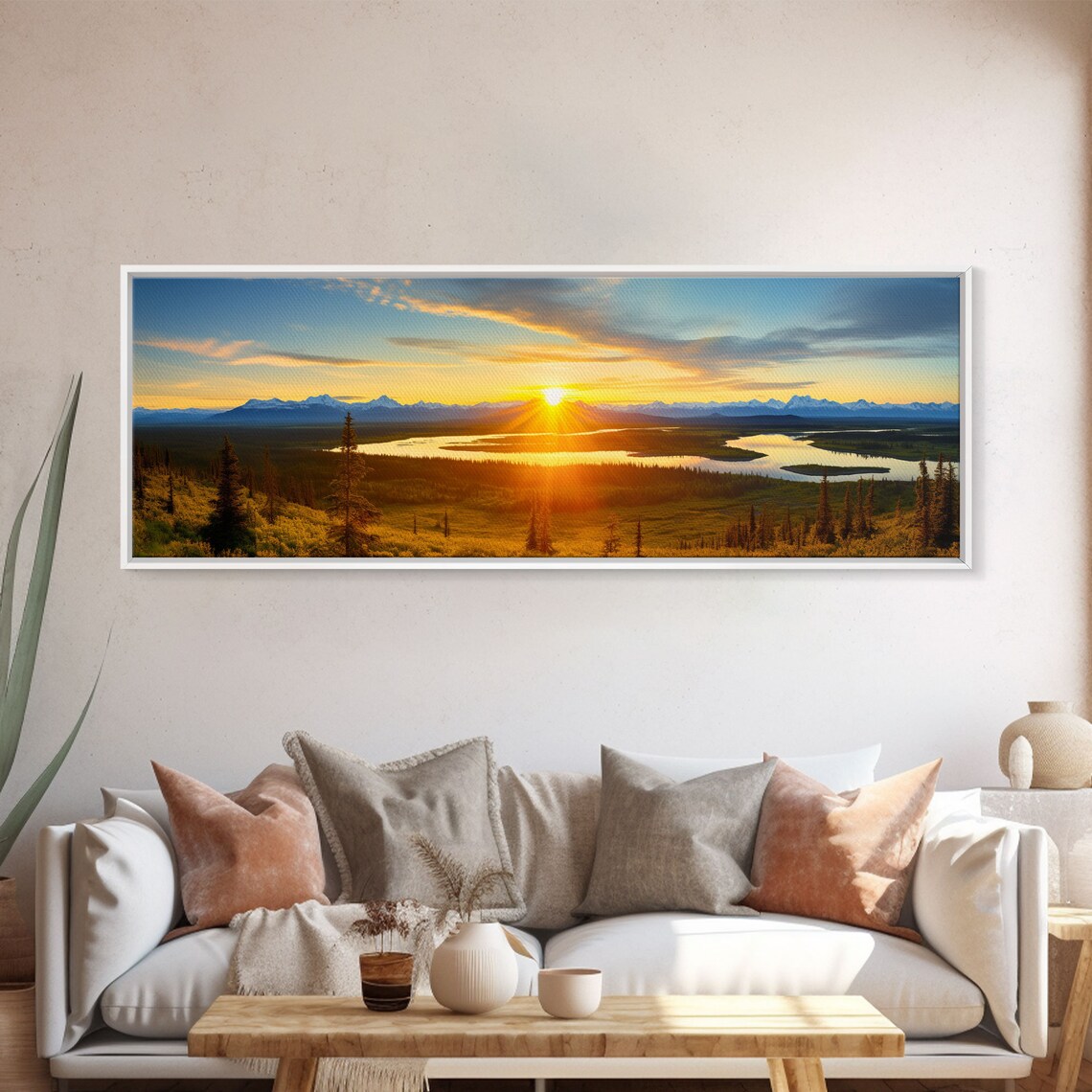 Denali National Park Sunrise River Sunburst Alaska Range Panoramic Poster - Image 5