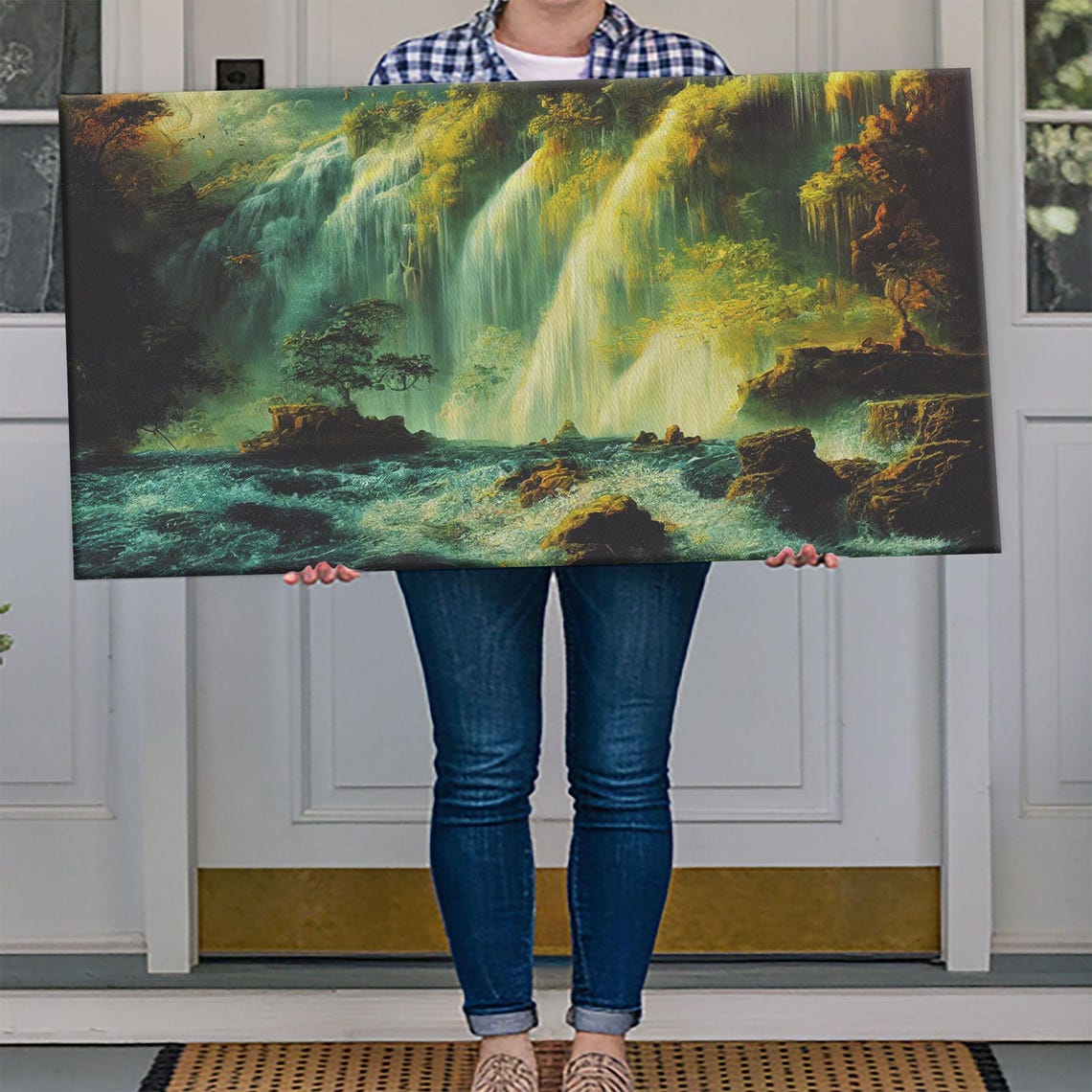 Secret Waterfall High Fantasy Art Print - Image 4