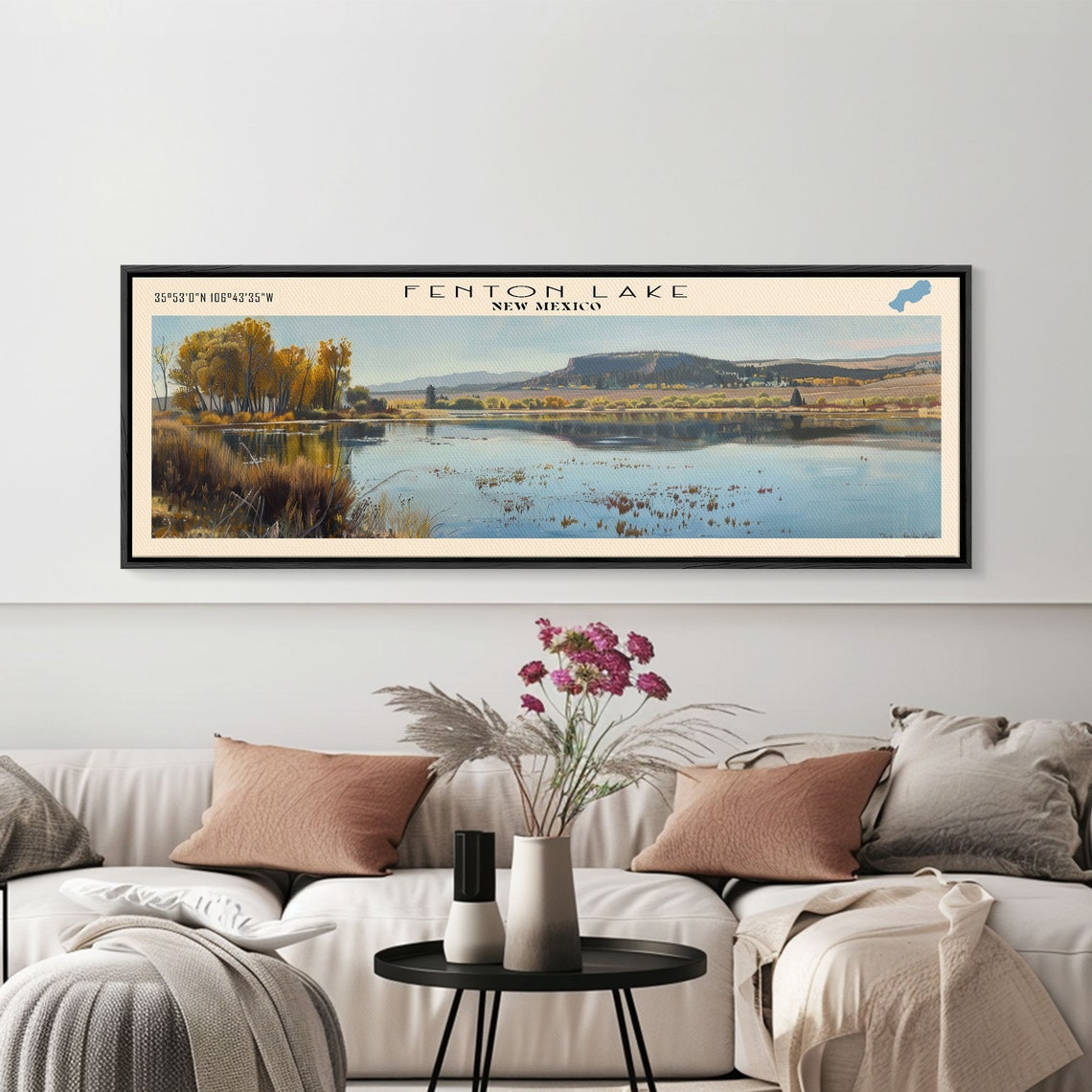 Fenton Lake New Mexico Golden Aspen Trees Mesa Horizon Poster - Image 3