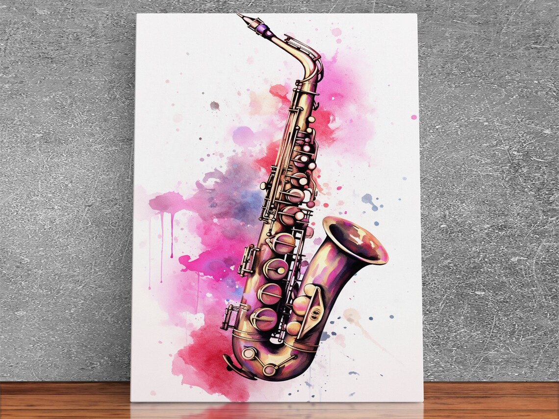 Saxophone Graffiti Wall Art, Musician Art Print - Image 4
