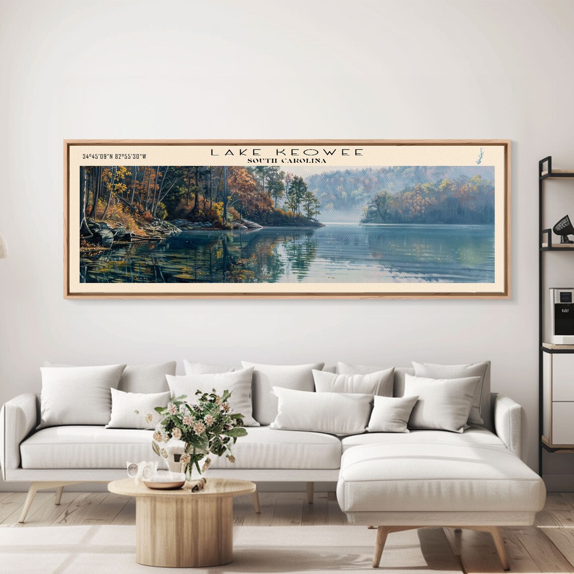 Lake Keowee South Carolina Travel Poster, Lake House Decor - Image 3