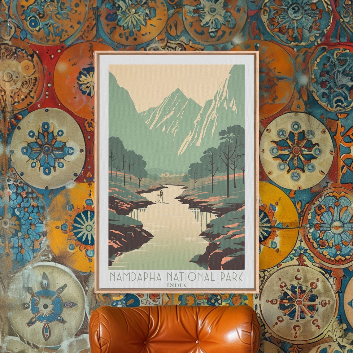 Namdapha National Park India Mountain River Hiker View Travel Poster - Image 4
