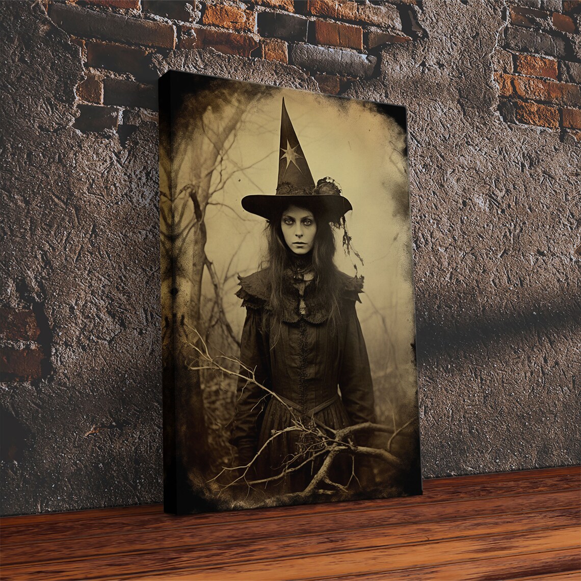 Victorian Witch Daguerreotype Art Print, Halloween