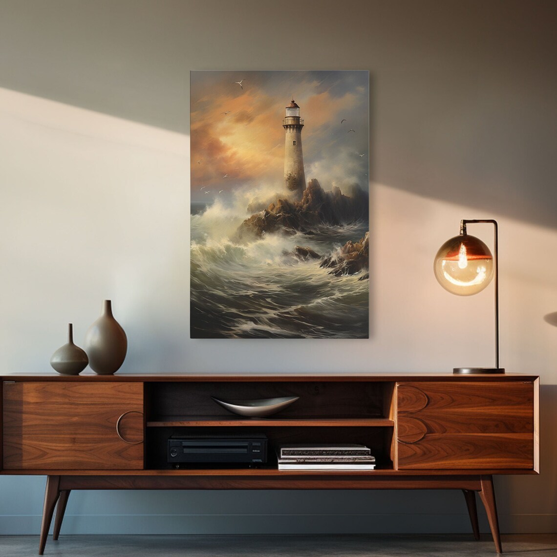 Lighthouse Ocean Seascape Coastal Poster Print - Image 4