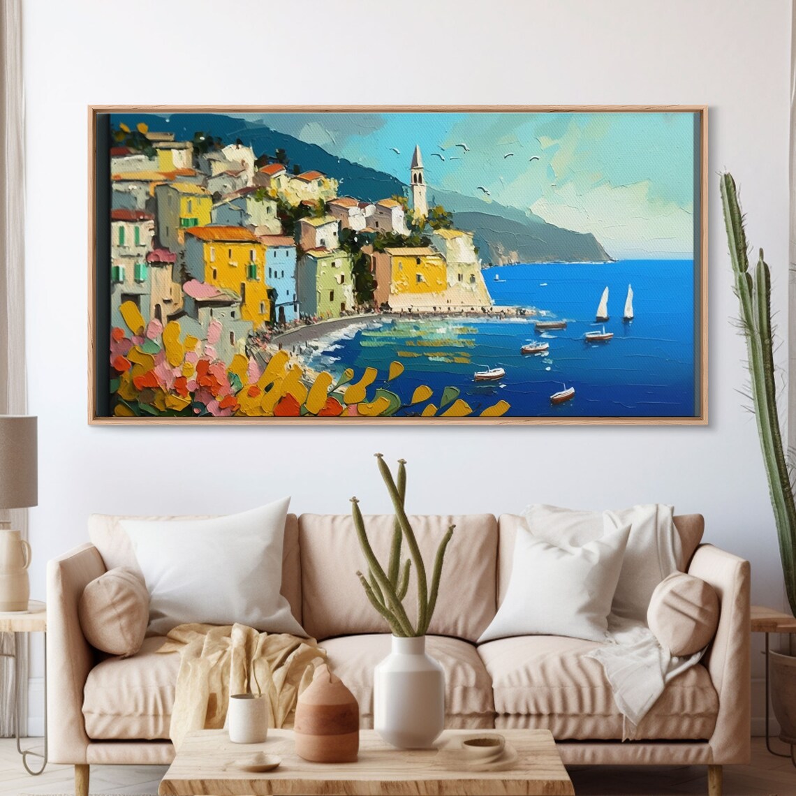 Positano Impressionist Amalfi Coast Seascape Art Print - Image 3