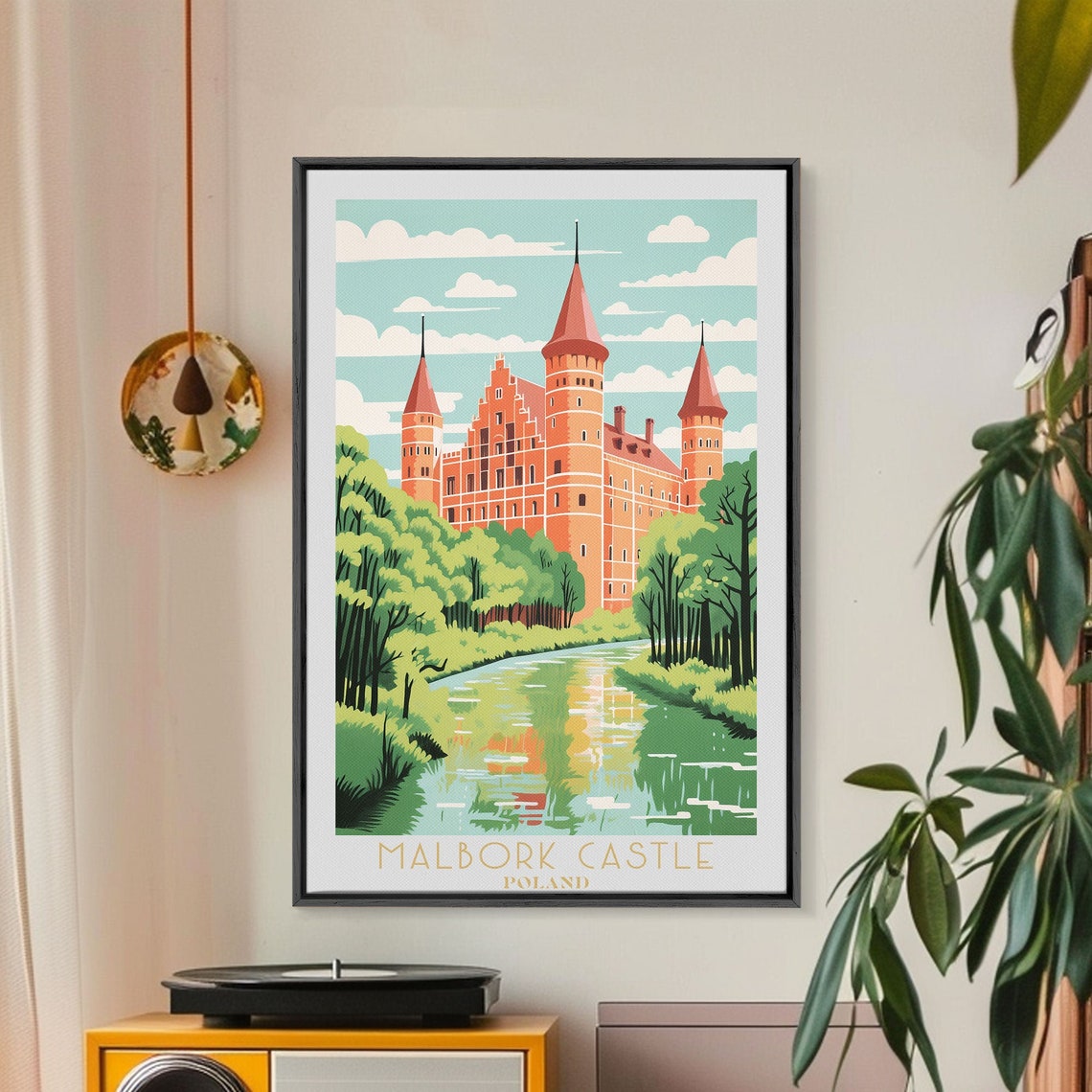 Malbork Castle Poland Gothic Red Brick Castle River Reflection Poster - Image 5
