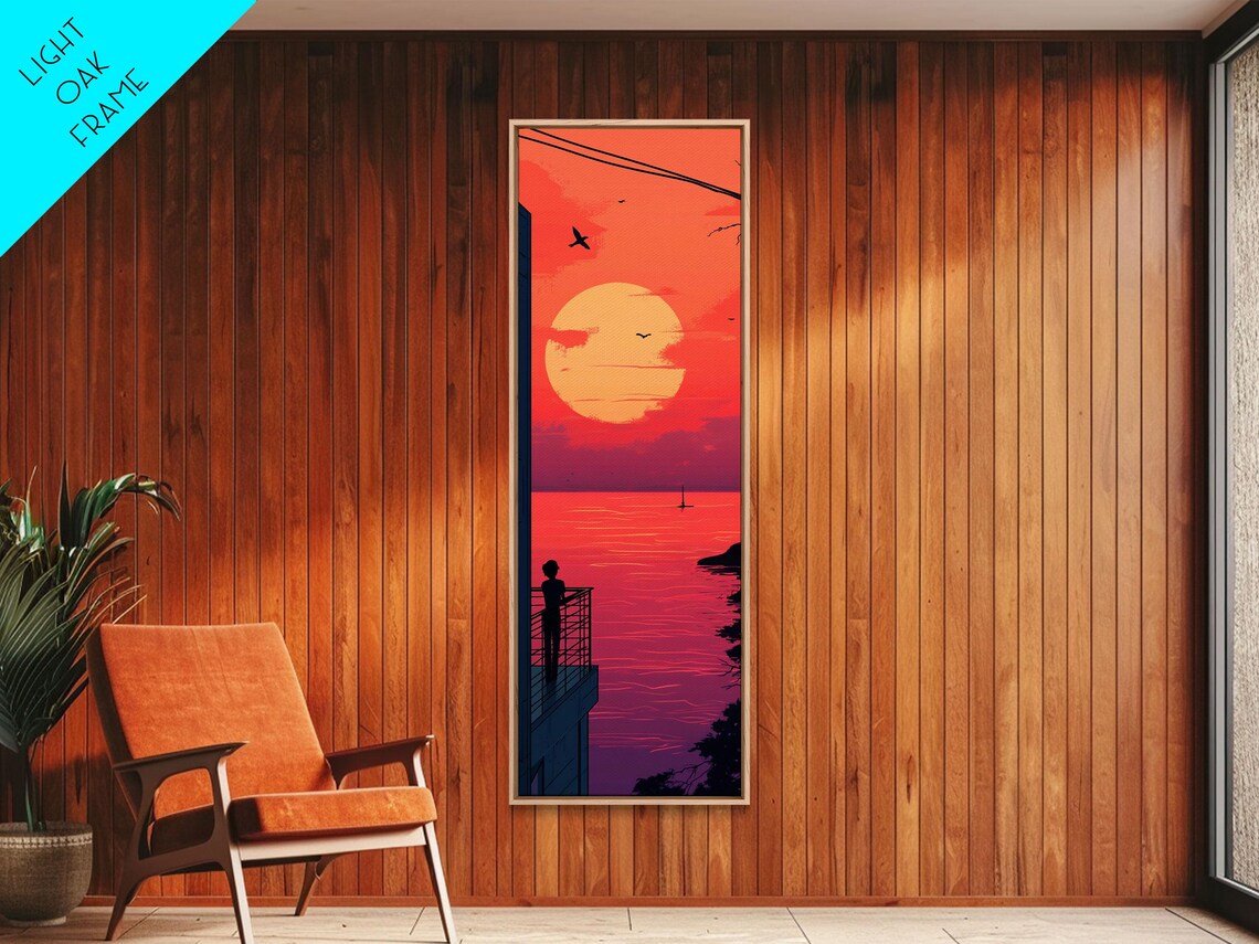 Pastel Sunset Balcony Print Pink Orange Wall Art Coastal Cowgirl Art Bedroom Or Living Room Farmhouse Decor Unique Piece - Image 5