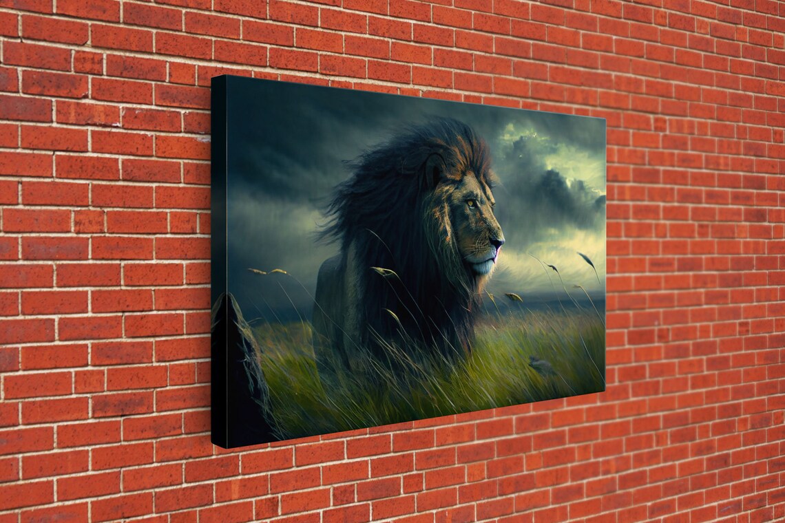 Lion Watercolor Art Print, Majestic Wild Animal - Image 3