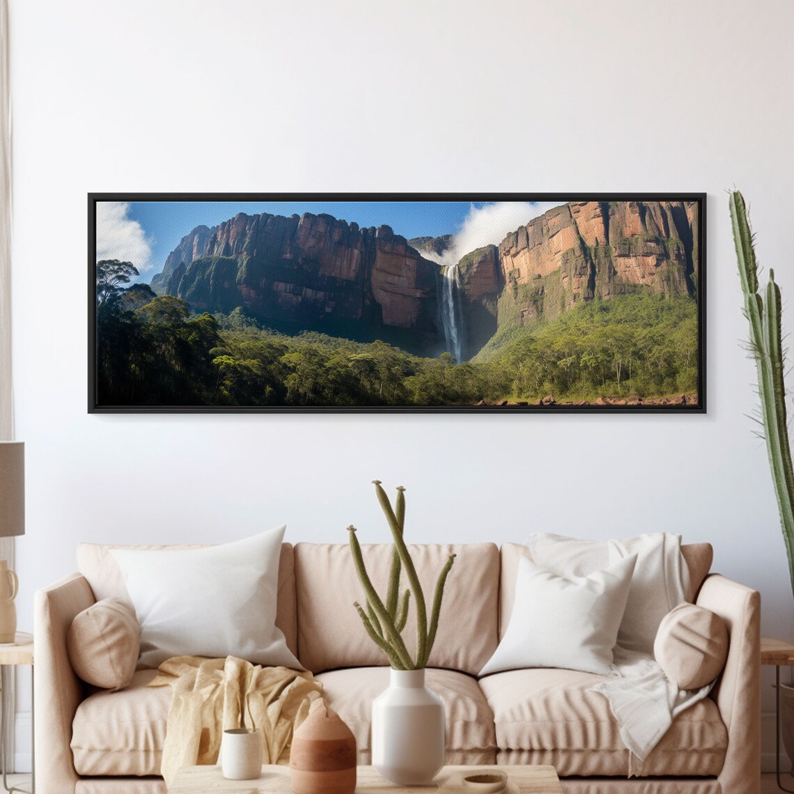 Angel Falls Venezuela Sunset Landscape Art Print - Image 5