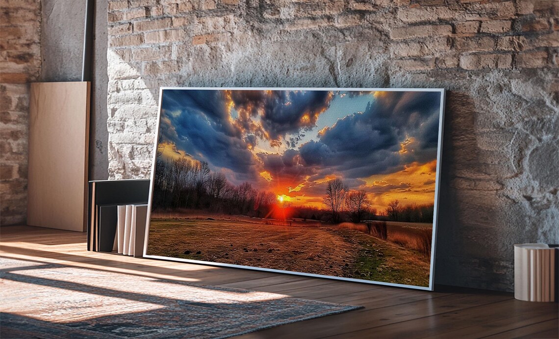 Sunset Over Oklahoma Field, Photography Art Print - Image 4