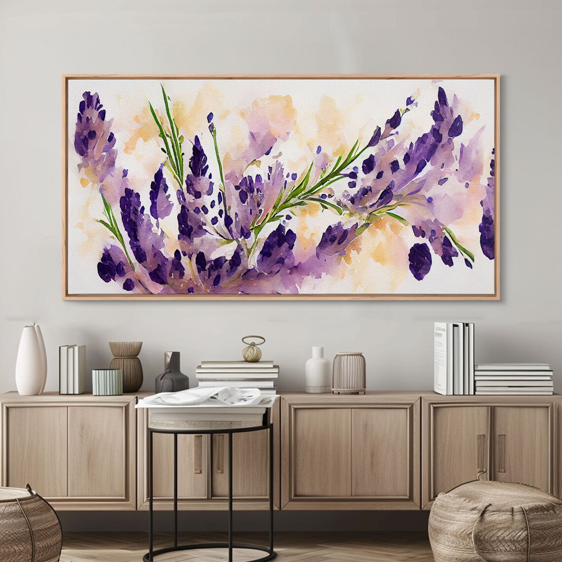 Wild Lavender Watercolor Botanical Purple Floral Farmhouse Wall Poster - Image 5