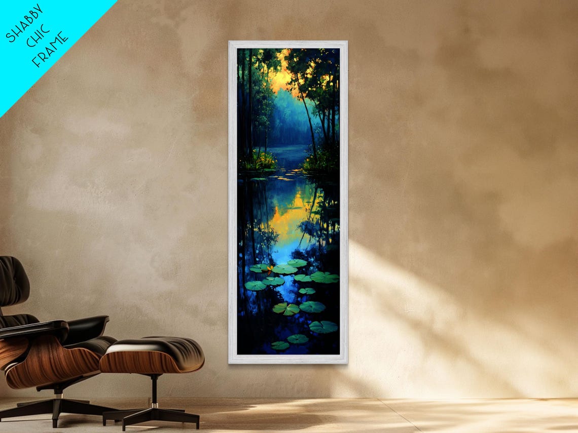 Sunrise Reflection On Forest Lake With Lily Pads Nature Travel Poster - Image 4