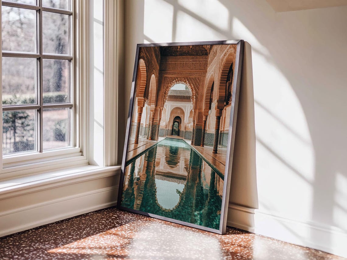 Reflection Pool Moroccan Wall Art Print - Image 2