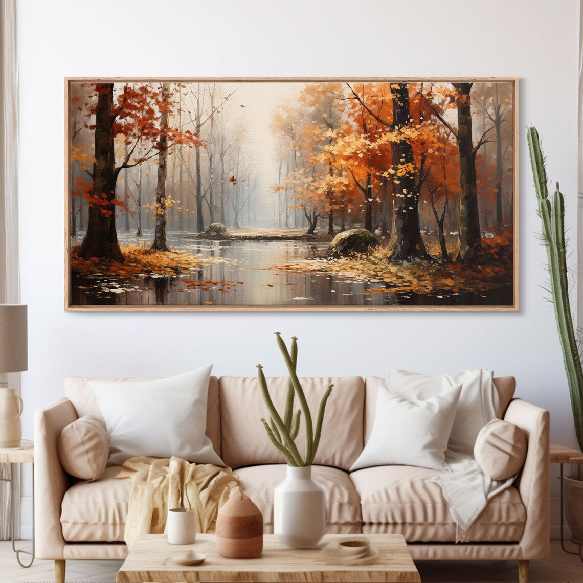 Fall Centerpiece Landscape Painting Art Print - Image 3