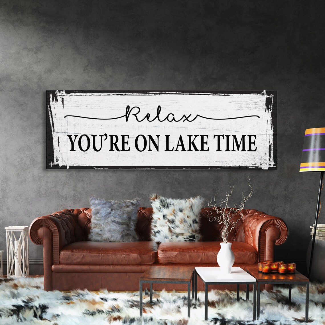 Relax You're On Lake Time Lake House Art Print