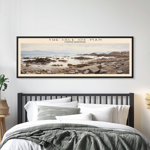 The Isle Of Man Panoramic Wall Art Travel Poster Gift For Travel Lover Vacation Gift Uk Wall Art Home Decor Original Art