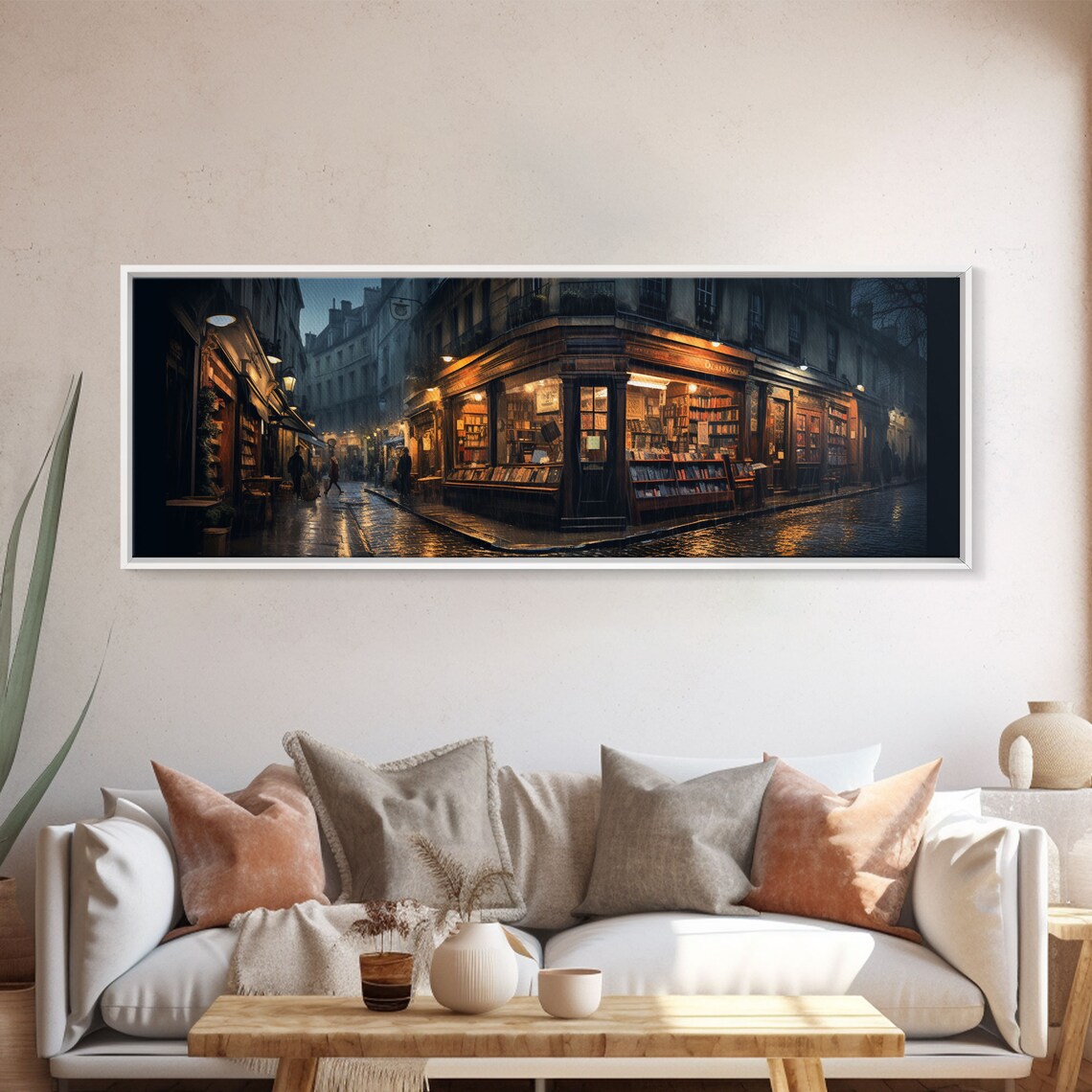 Book Shop In Paris, Victorian Oil Painting Art Print - Image 5