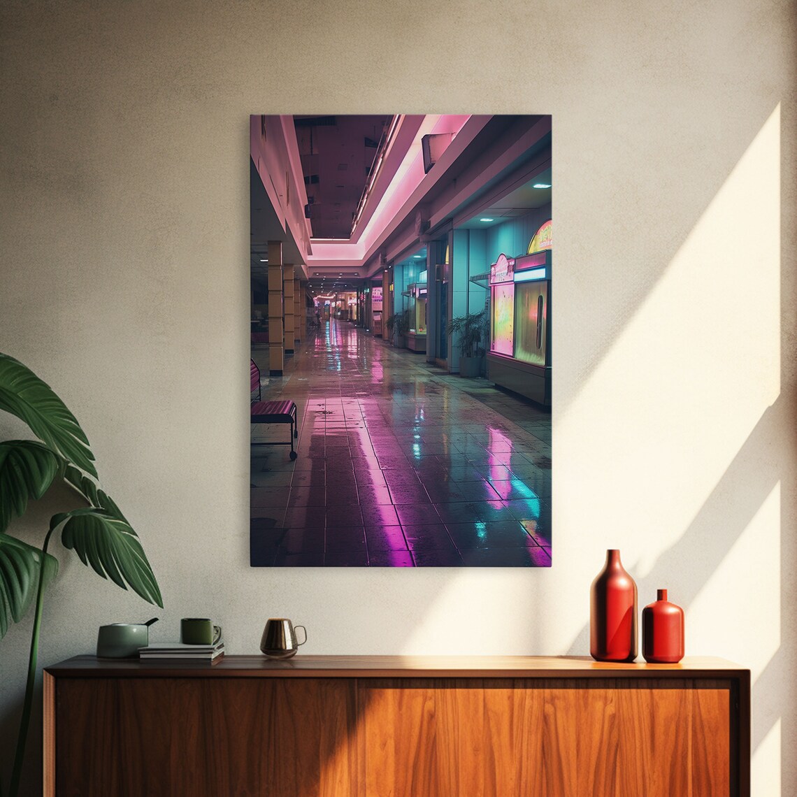 1980s Mall Liminal Spaces Vaporwave Poster Print - Image 4