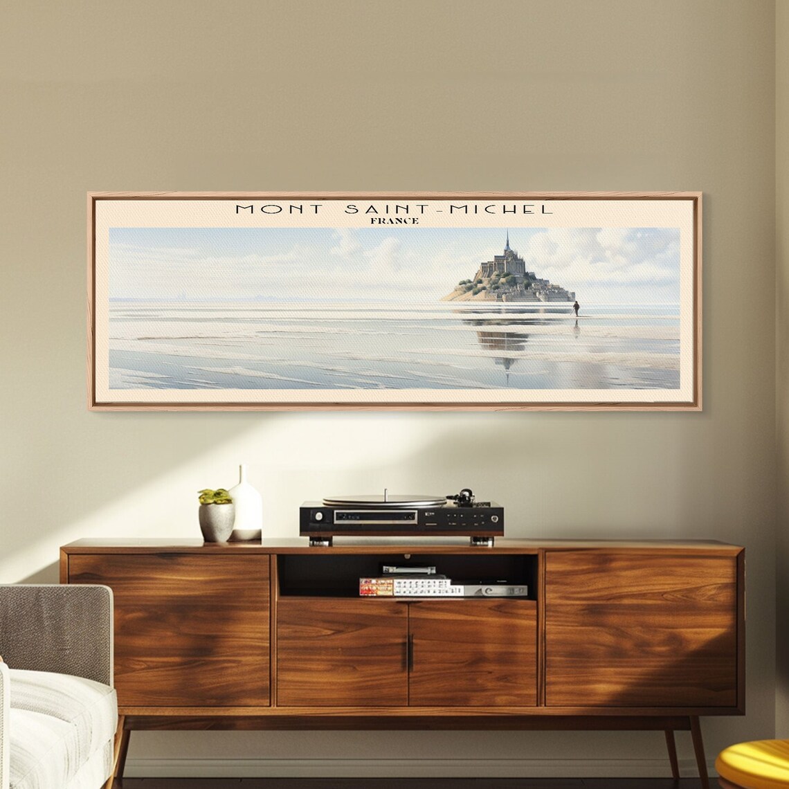 Mont Saint Michel France Abbey Island Tidal Flat Reflection Travel Poster - Image 5