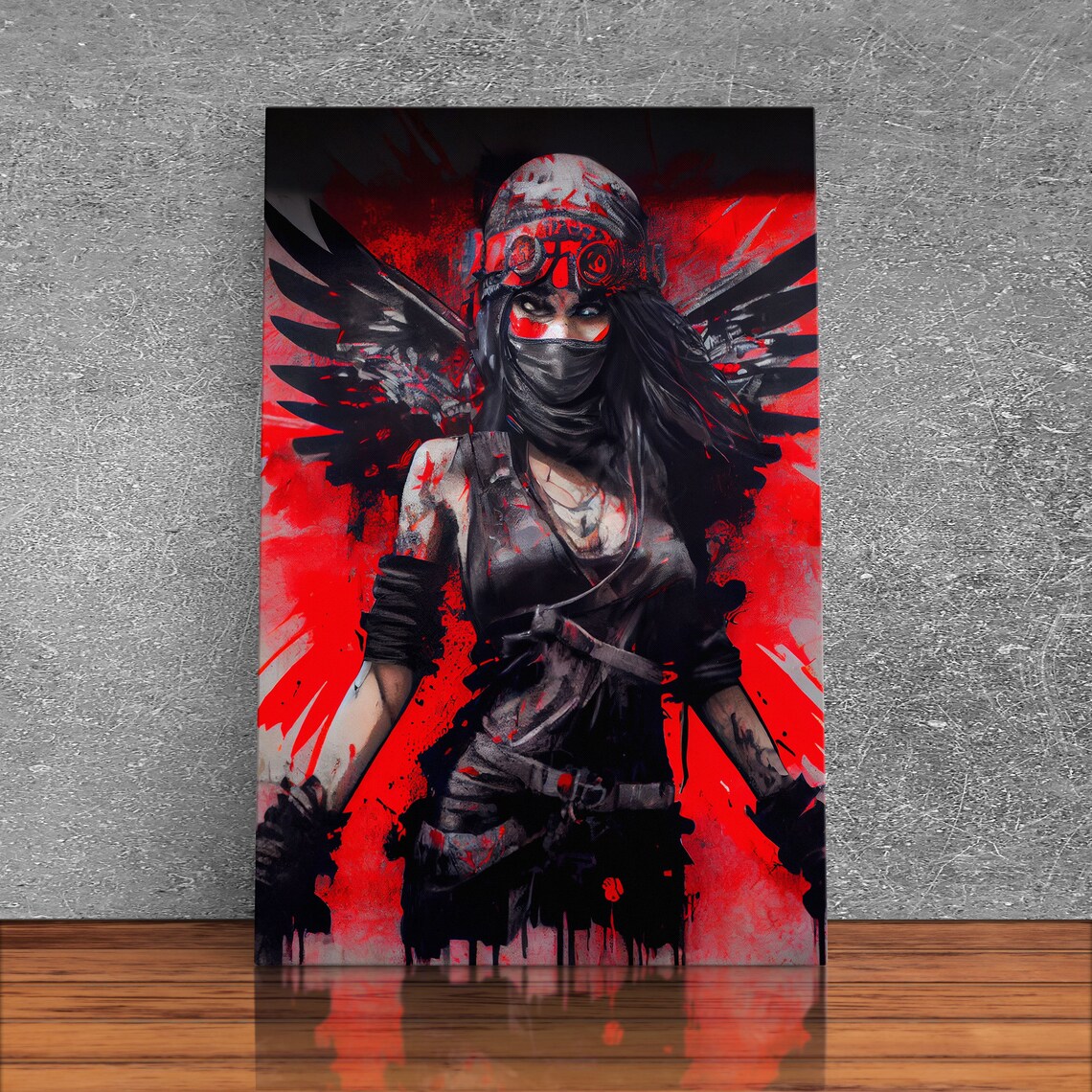 Graffiti Angel Art Print, Urban Art - Image 3