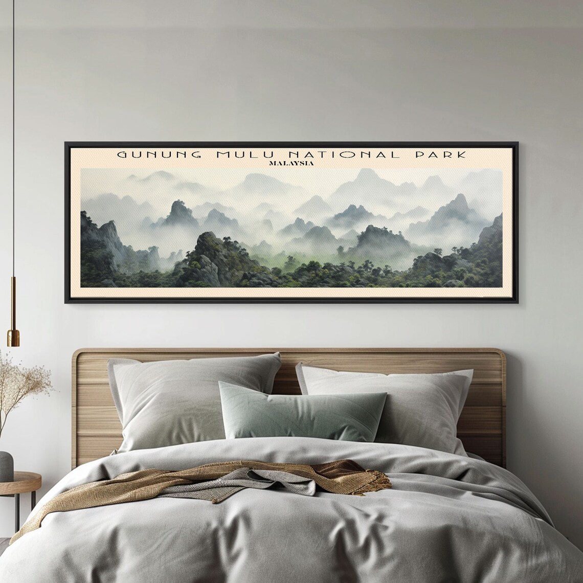Gunung Mulu Malaysia Misty Limestone Peaks Emerald Jungle Ridges Travel Poster - Image 6