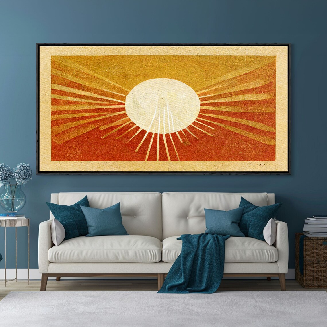 Midcentury Sunburst Art Deco Style Wall Art Print - Image 3