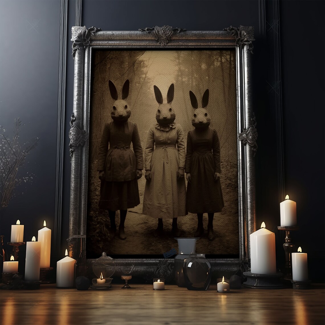 The Bunny Cult, Halloween Dark Academia Art Print - Image 4