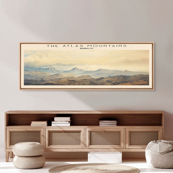 The Atlas Mountains Panoramic Wall Art Travel Poster Gift For Travel Lover Vacation Gift Morocco Wall Art Home Decor Original Art