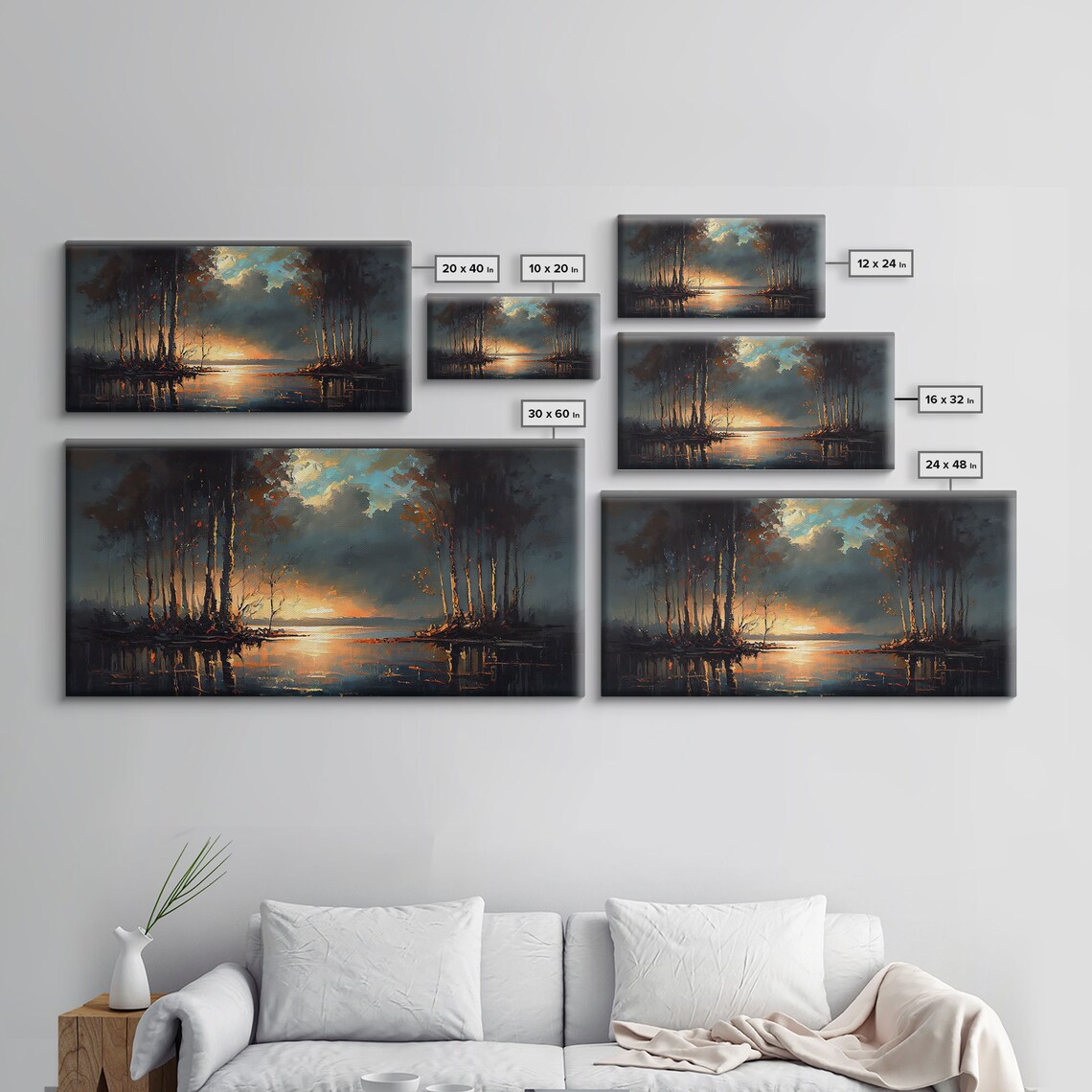 Moody Landscape Vintage Style Wall Art Print - Image 2