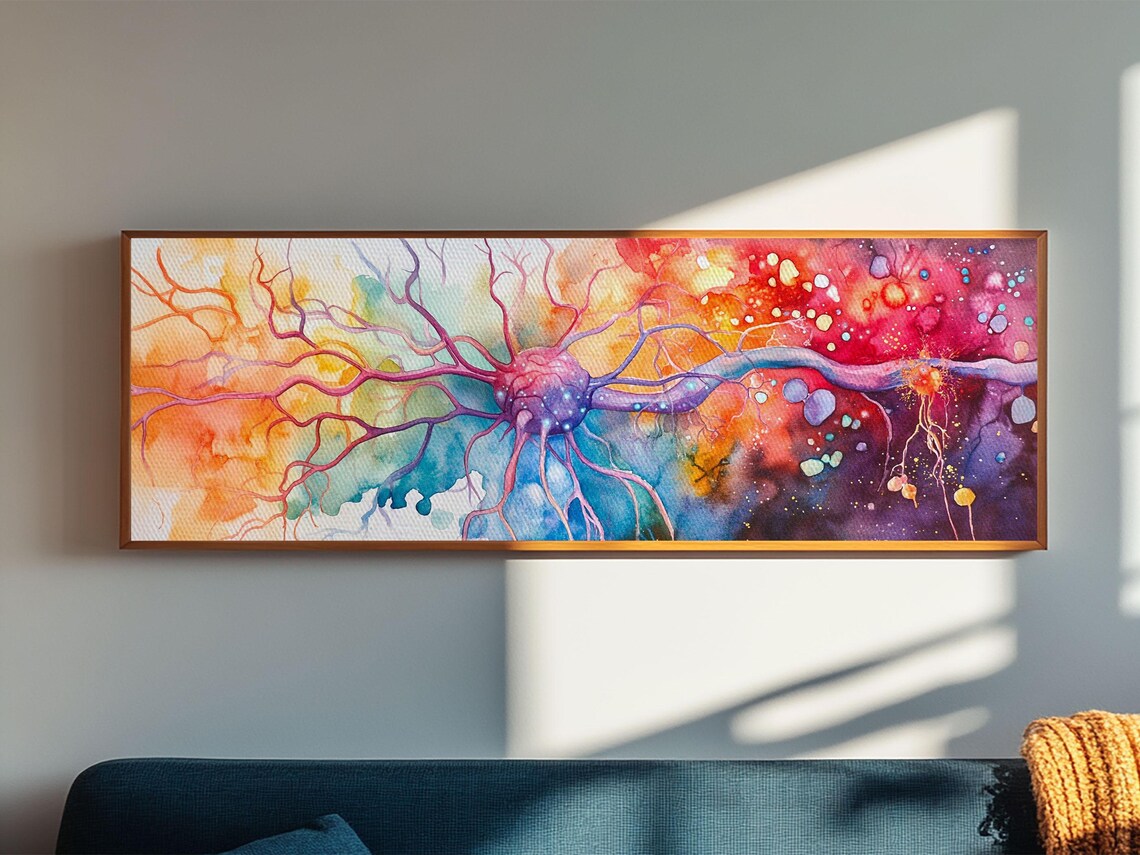 Neurons Abstract Brain Art Print, Modern Study Decor - Image 2