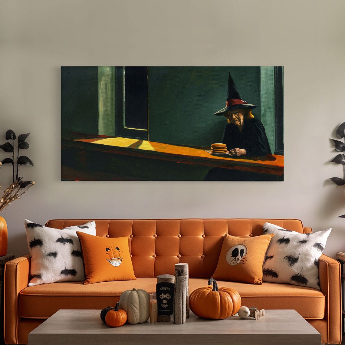 Sad Old Witch Having Some Pancakes, Funny Halloween - Image 5