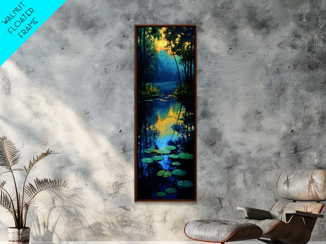 Sunrise Reflection On Forest Lake With Lily Pads Nature Travel Poster - Image 6