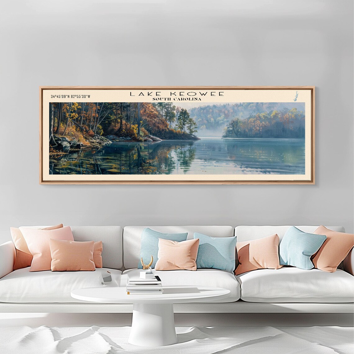 Lake Keowee South Carolina Travel Poster, Lake House Decor - Image 2