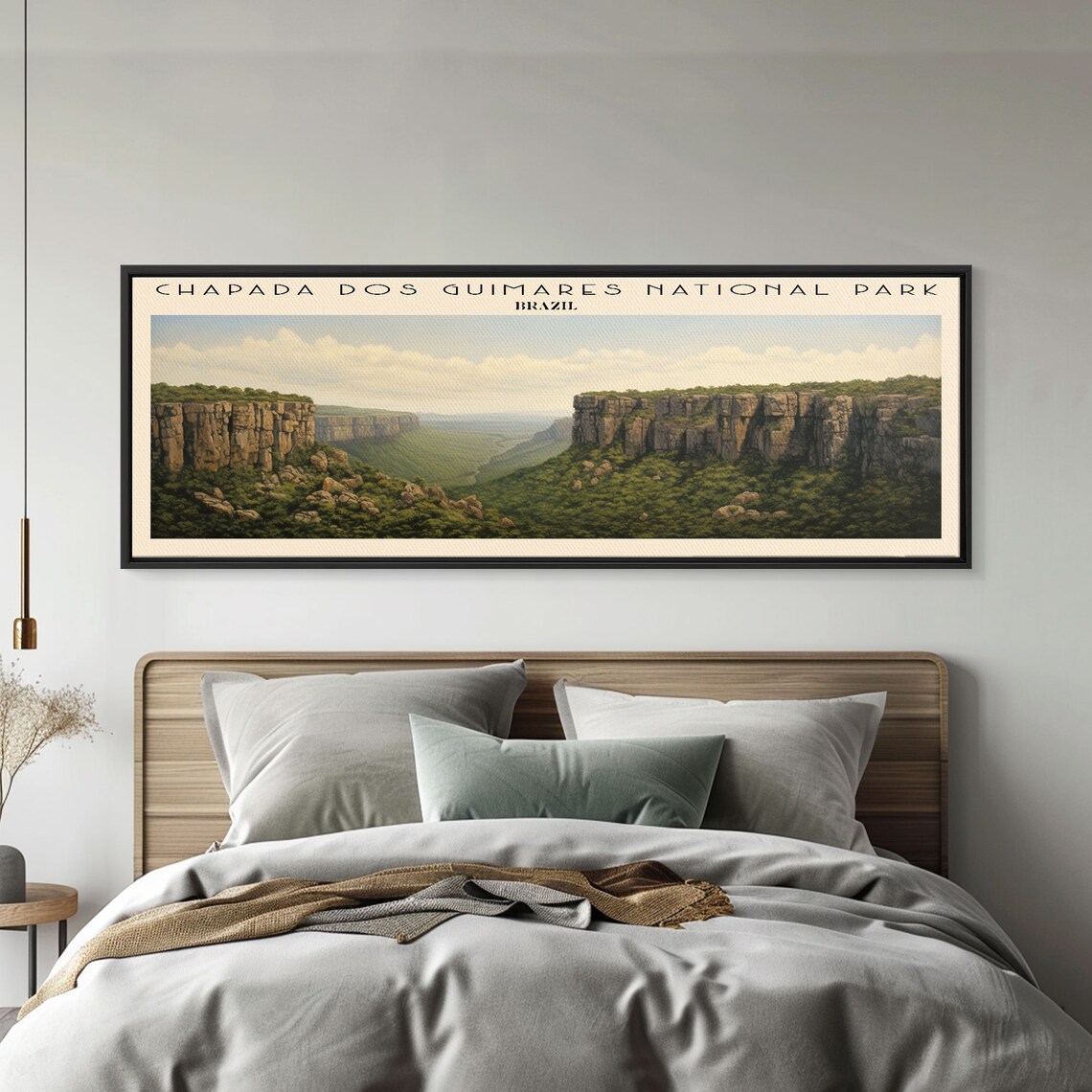 Chapada dos Guimaraes Brazil Red Rock Cliffs Green Valley Travel Poster - Image 6