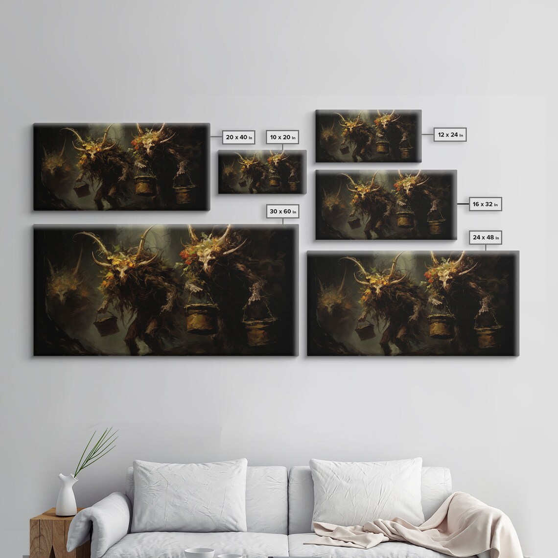 Wendigos Demonic Halloween Art Print, Gothic Victorian - Image 2