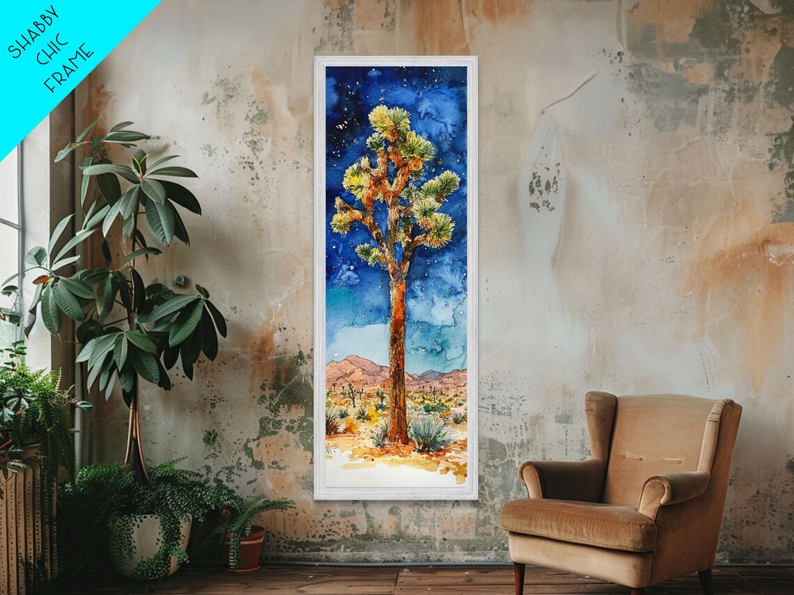 Joshua Tree Starry Night Sky Desert Watercolor California Poster - Image 5