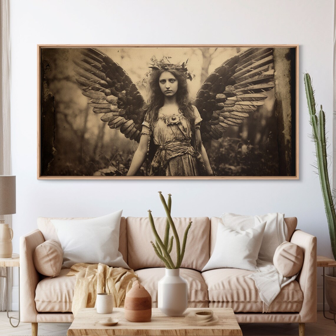 Guardian Angel Tintype, Religious Angel Art Print - Image 3