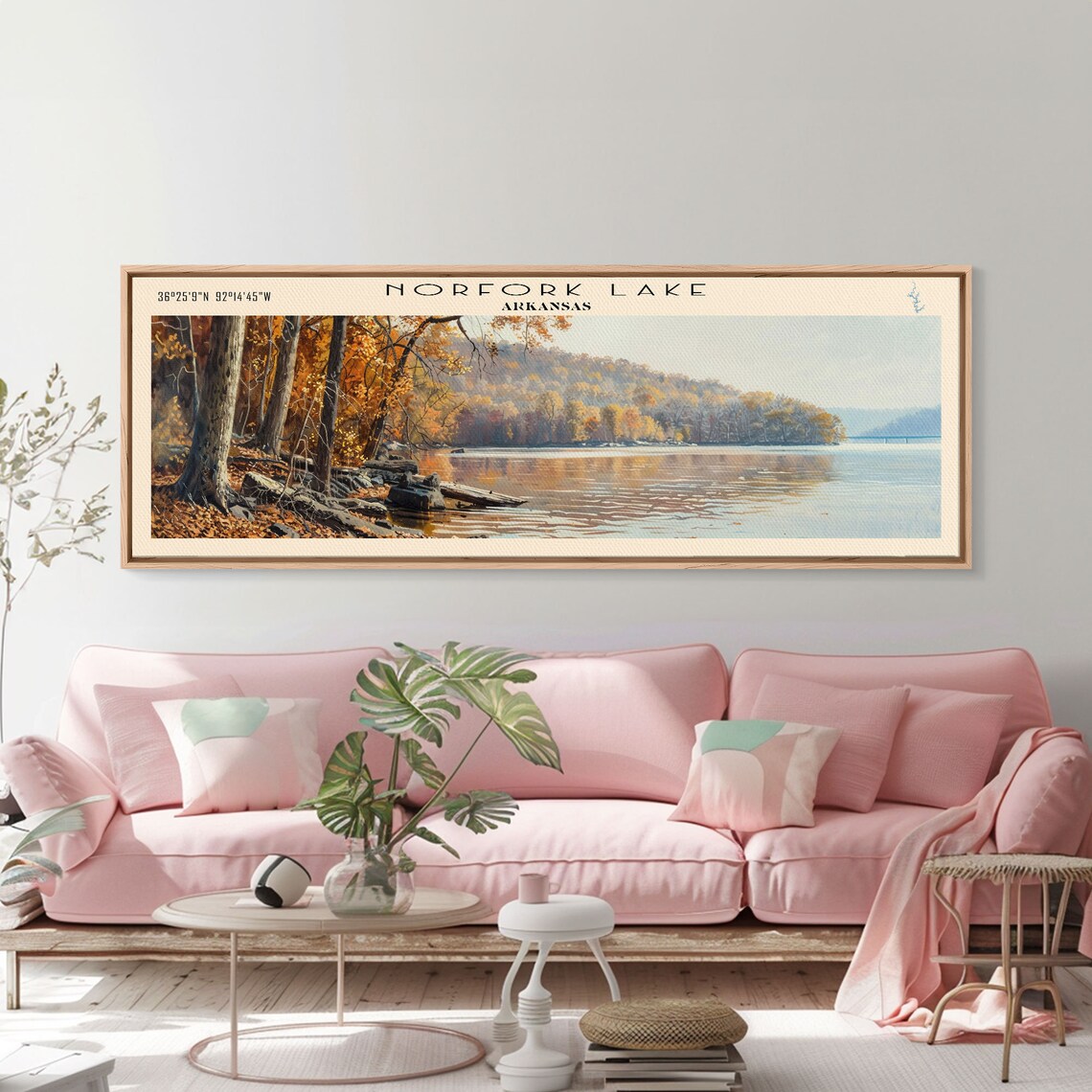 Norfork Lake Arkansas Travel Poster, Landscape Print - Image 4