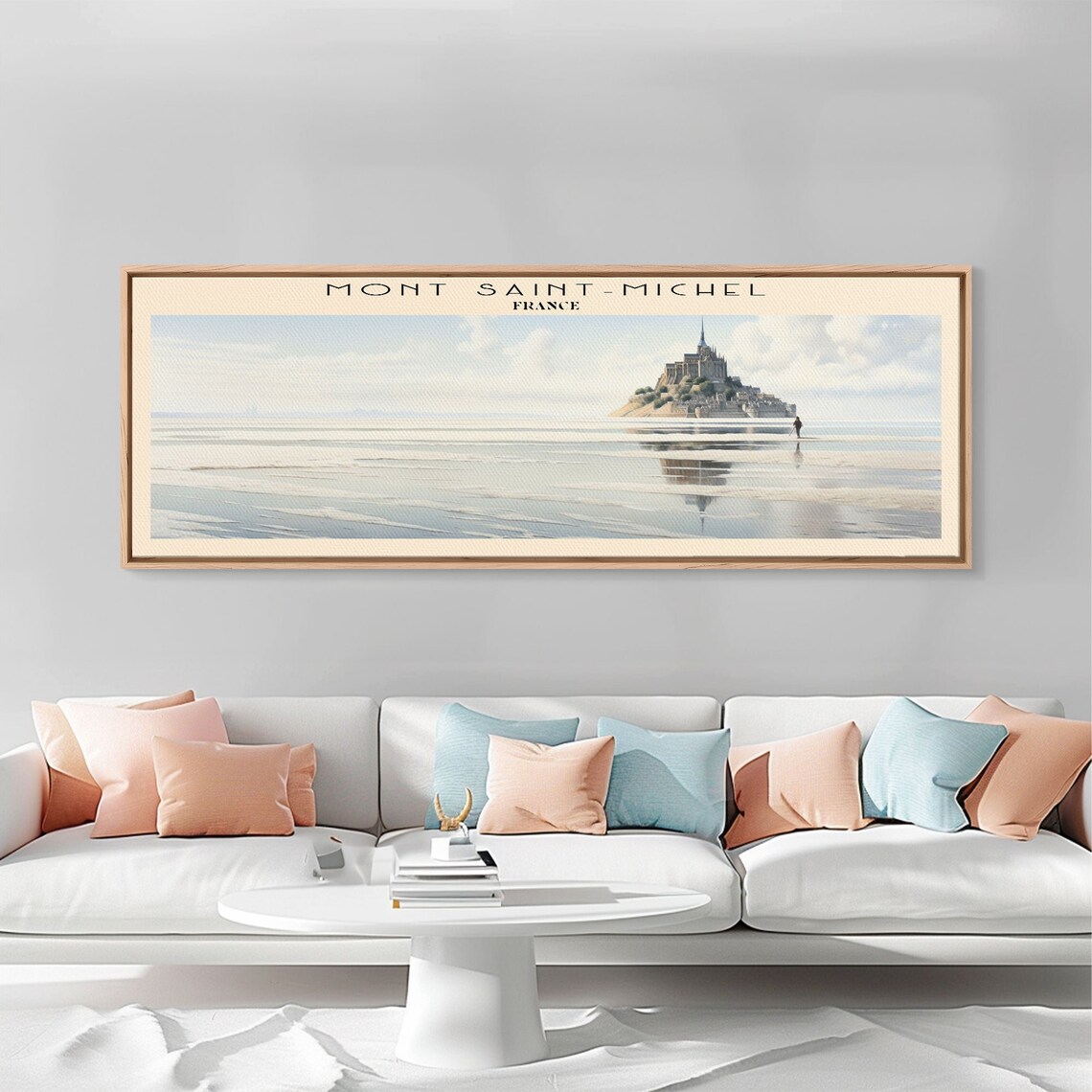 Mont Saint Michel France Abbey Island Tidal Flat Reflection Travel Poster - Image 4