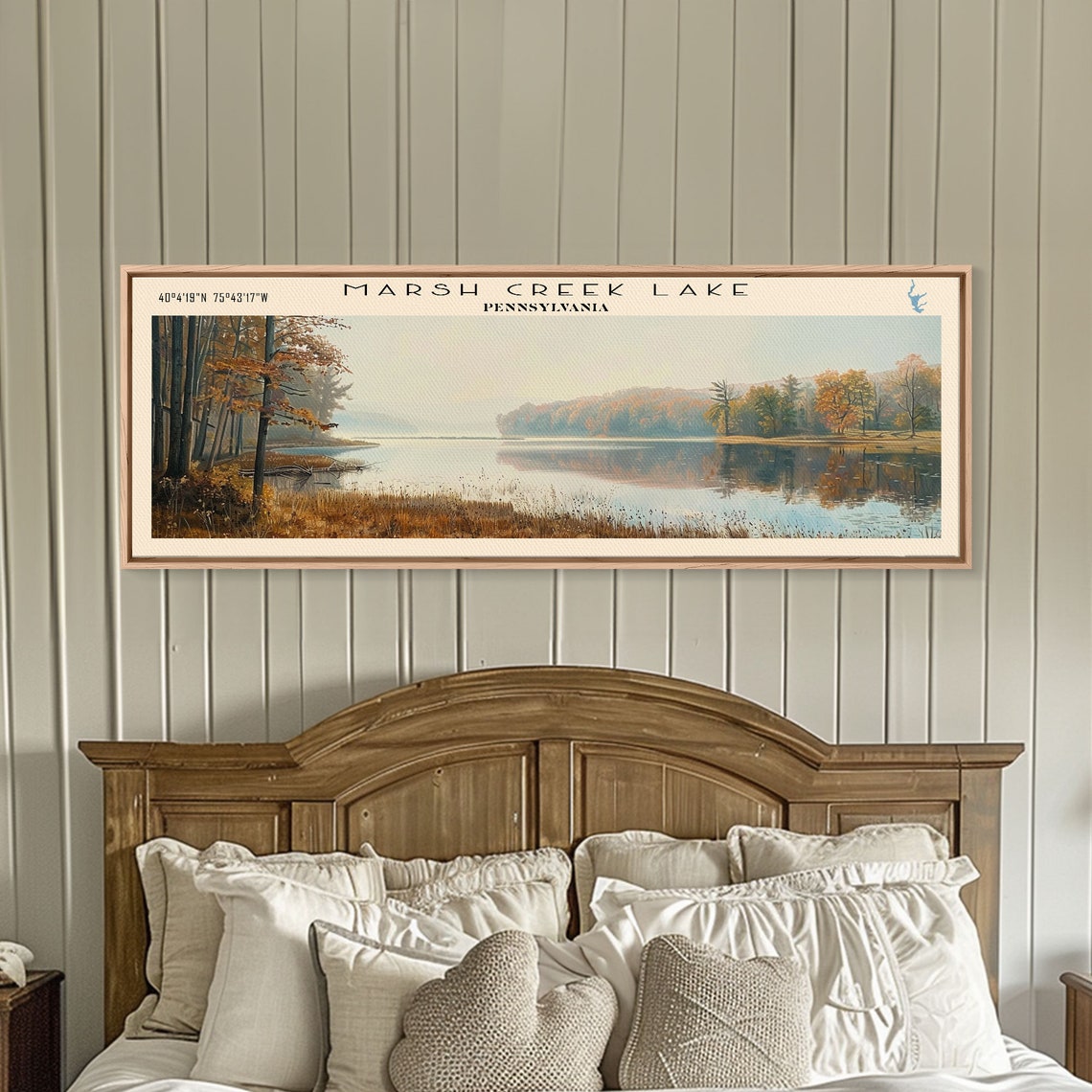 Marsh Creek Lake Pennsylvania Autumn Reeds Mirror Calm Lake Poster - Image 4