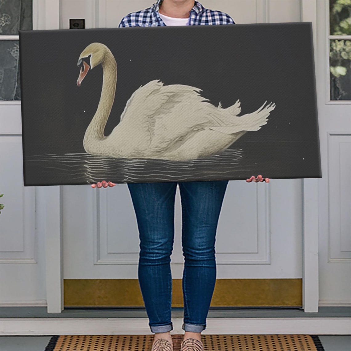 The Black Swan Vintage Framed Art Framed Vintage Print Vintage Painting Black Swan Art Girls Room Or Nursery Print - Image 3