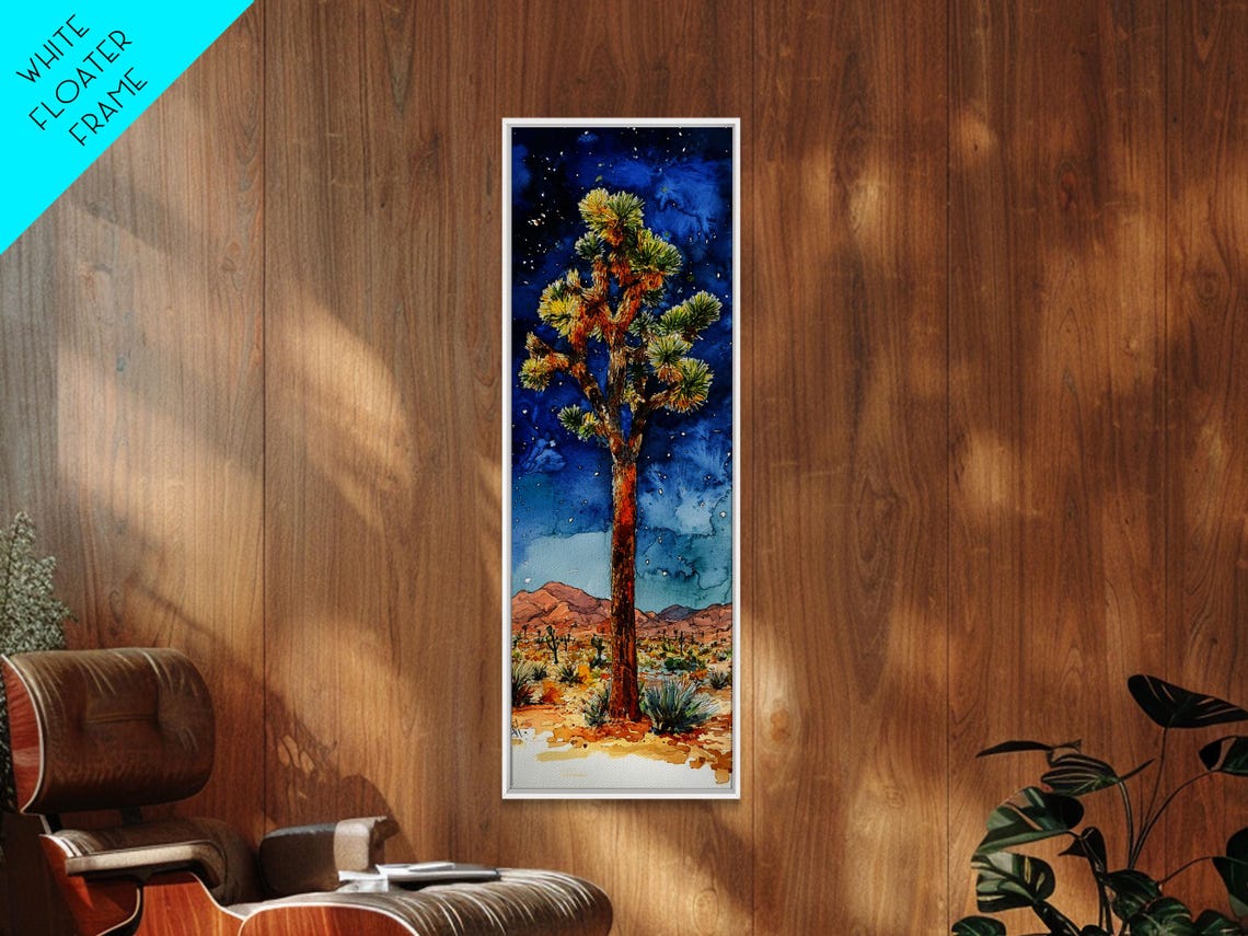 Joshua Tree Starry Night Sky Desert Watercolor California Poster - Image 4