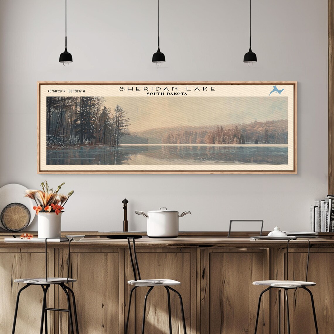 Sheridan Lake South Dakota Panoramic Travel Poster - Image 5