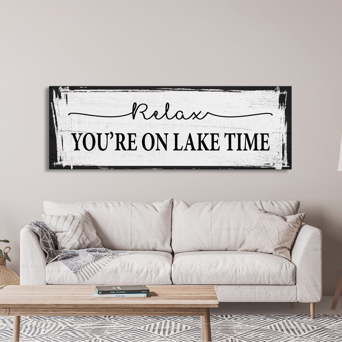 Relax You're On Lake Time Lake House Art Print - Image 2