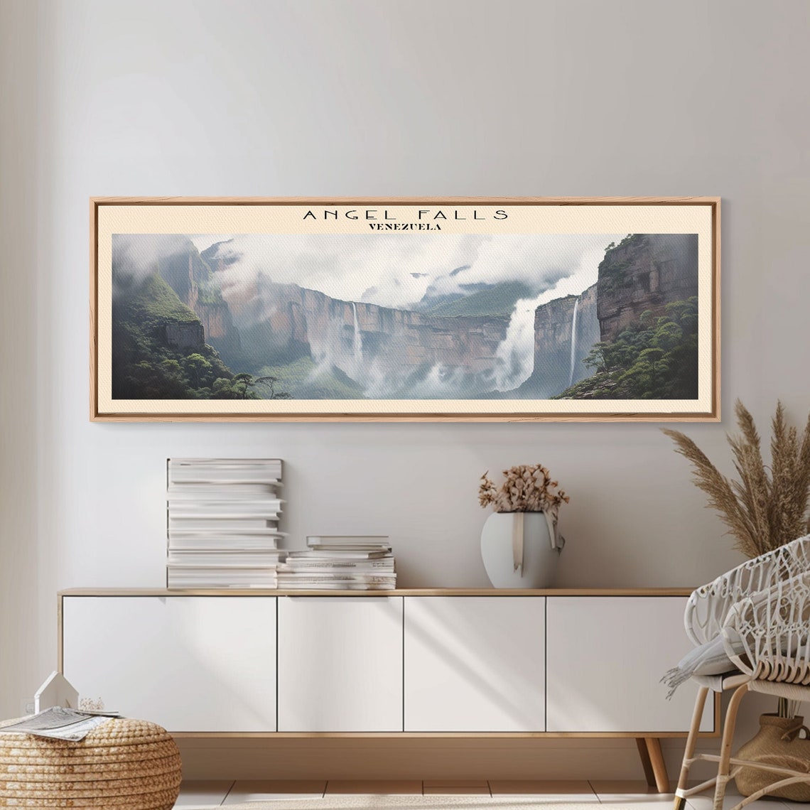 Angel Falls Venezuela Jungle Waterfalls Misty Cliffs Panoramic Poster - Image 4