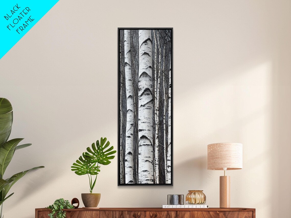 Birch Tree Forest Framed Print Rustic Nature Wall Art Farmhouse Rustic Bedroom Or Living Room Decor - Image 5