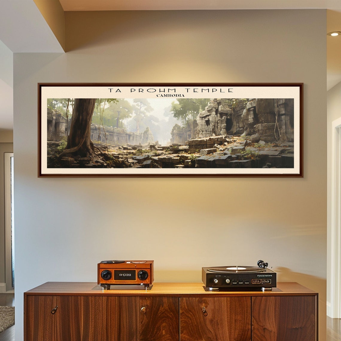 Ta Prohm Temple Cambodia Jungle Ruins Ancient Roots Travel Poster - Image 3