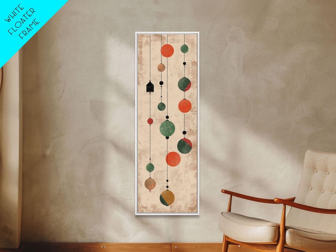 Hanging Lantern Orbs Circles Strings Rustic Retro Art Poster - Image 6