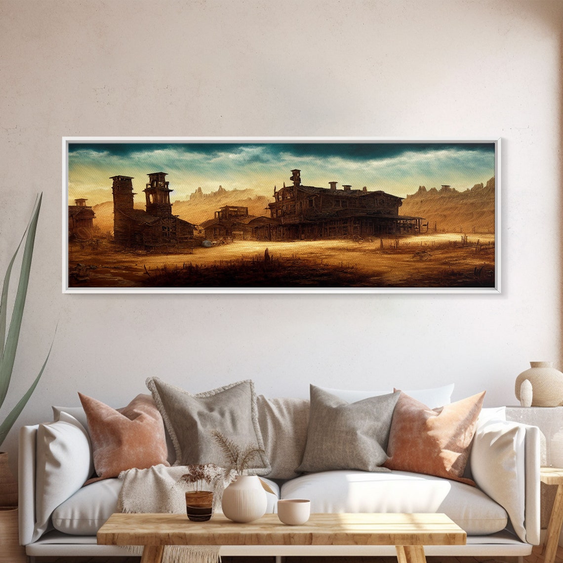 Abandoned Wild West Mining Town Extra Large Wall Art Framed Panoramic Print Framed Wall Art - Image 5